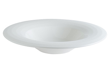 Тарелка d=270 мм. глубокая 450 мл. Белый Хало широкая полоска Bonna /1/6/408/ Тарелка d=270 мм. глубокая 450 мл. Белый Хало широкая полоска Bonna /1/6/408/