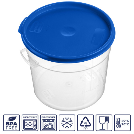 Крышка для контейнера для прод. круг. d=230 мм. синяя, п/п (контейн. 76721,76722) GP /1/12/ ТП