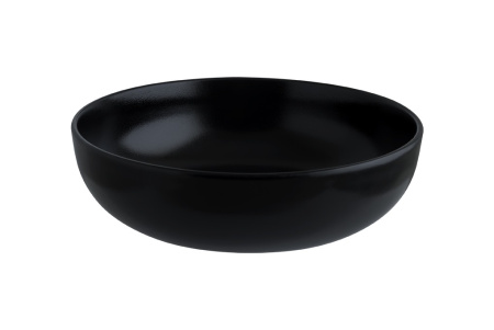Салатник d=180 мм. 990 мл. h=58 мм. Черный, форма НотНит, тонкий край Bonna /1/6/432/