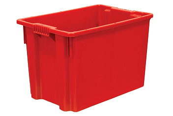 Ящик 600*400*400 мм. для мяса конусный сплошной, красный (крышка 76402) /1/72/ Ящик 600*400*400 мм. для мяса конусный сплошной, красный (крышка 76402) /1/72/