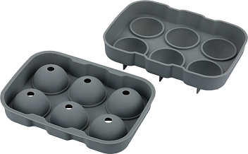 Форма для льда на 6 шаров d=4,5 см. силикон /1/60/