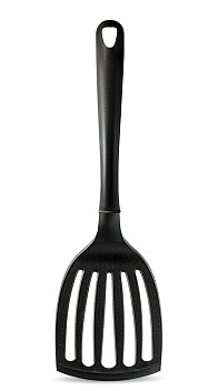 Лопатка 30 см. раб. часть 11*7,5 см. пластик. перфорир. Abert /1/