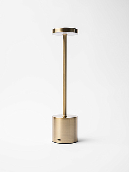 Лампа настольная d=8 см. h=34 см. 3 цвета, сенсорная регулировка яркости, алюм., золотая LED METAL MGline /1/20/ АКЦИЯ