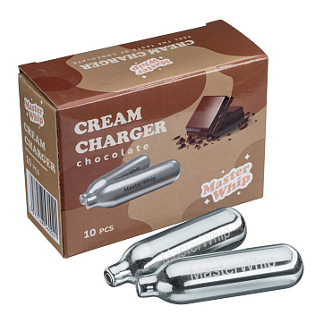 Баллончики для сифона для взбивания сливок (N2O) 10 шт/уп. вкус шоколада MasterWhip /1/36/ Баллончики для сифона для взбивания сливок (N2O) 10 шт/уп. вкус шоколада MasterWhip /1/36/