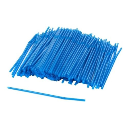 Трубочки кокт. 0,5*21 см.  250 шт/уп. гофрир. синие /1/48/ АКЦИЯ