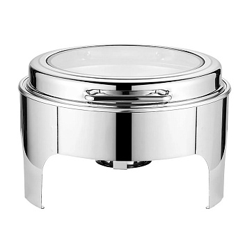 Чафиндиш (мармит) электрич. 6 л. d=43 см. круглый со стекл. крышкой (с нагревательным элементом и поставкой под топливо) /1/ Чафиндиш (мармит) электрич. 6 л. d=43 см. круглый со стекл. крышкой (с нагревательным элементом и поставкой под топливо) /1/