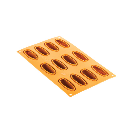 Форма для декора блюд 20 мл. 12 ячеек 68*26 мм. h=21 мм. Кукуруза силикон Silikomart /1/10/