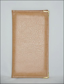 Папка-карта вин 32,5*18,5см кож.зам.-шелк бежевая съемные файлы /1/ Под заказ