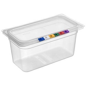 Гастроемкость 1/3 h=150 мм. 325*176 мм. 5,5 л. п/п прозрачная с крышкой MGprof /1/12/