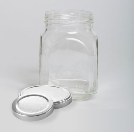 Банка для подачи 800 мл. 90*90 мм. h=140 мм. с крышкой Твист офф /1/24/