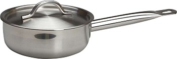 Сотейник  1,3 л. нерж. d=15,5 см. h=8,5 см. с крышк. тройн дно (индукция) MGsteel /1/