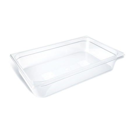 Гастроемкость 1/1 h=100 мм. 530*325 мм. 13,3 л. поликарб. прозрач. /1/12/