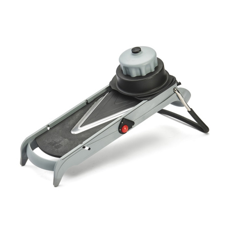 Мандолина (овощерезка) 40*13 см. с 2-мя насадками и толкателем, нерж. и пластик De Buye /1/