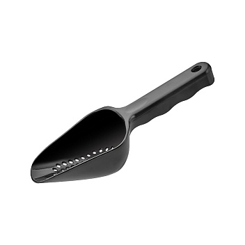 Совок для льда/сыпучих продуктов  180 мл. 245 мм. перф., черный, поликарбонат GP /1/24/