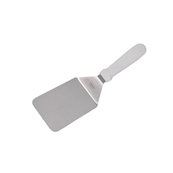 Лопатка 30 см. изогнутая раб.часть 15*9,5 см. нерж. широкая с пласт. ручкой MGsteel /1/ АКЦИЯ