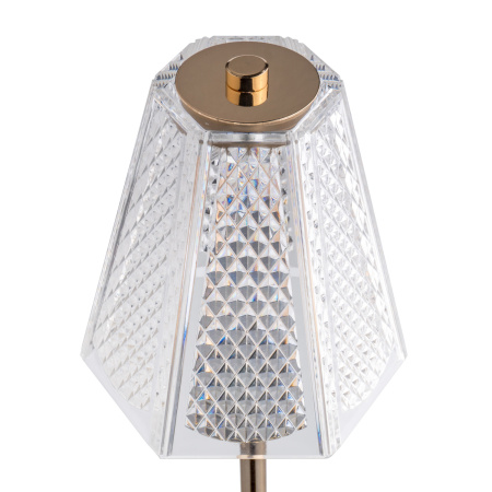 Лампа настольная d=15 см. h=32 см. 3 цвета, сенсорная регулировка яркости, нерж., золотая LED CRYSTAL II MGline /1/20/