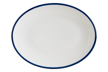 Блюдо овальное 250*190 мм. Линеа Синий, форма Мув Bonna /1/12/960/ ТП Блюдо овальное 250*190 мм. Линеа Синий, форма Мув Bonna /1/12/960/ ТП