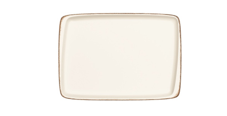 Блюдо прямоуг. 230*160 мм. Ретро коричневый край, форма Мув Bonna /1/12/1260/ ВДОХНОВЕНИЕ