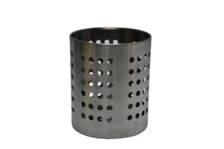 Подставка для столовых приборов (стакан) d=100 мм. h=125 мм. перфор. нерж. MGsteel /1/96/