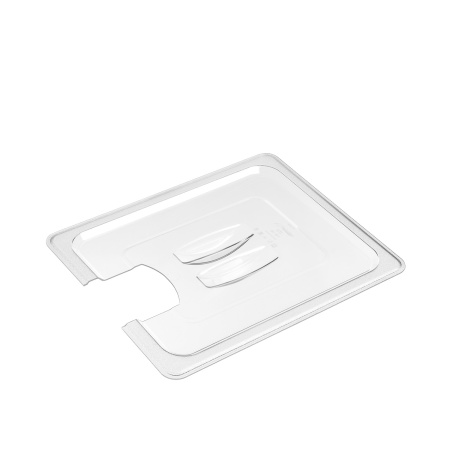 Крышка для гастроем. 1/2 поликарб.прозрач. (-40/+99С) универсальная с отверстием для ложки GP /1/24/