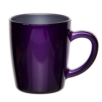 Кружка 350 мл. d=85 мм. h=95 мм. Бейзик фиолетовый металлик /12/576/ Кружка 350 мл. d=85 мм. h=95 мм. Бейзик фиолетовый металлик /12/576/