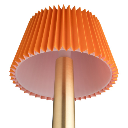 Лампа настольная d=13,5 см. h=26,5 см. 3 цвета, сенсорная регулировка яркости, нерж., оранжевая LED PINE MGline /1/20/