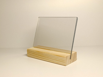 Держатель для ценников и табличек 10,5*4 см. h=9 см. дерев. /1/20/