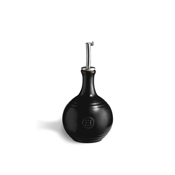 Бутылка для масла и уксуса  400 мл. d=104 мм. h=210 мм. черная керам Emile Henry /1/3/ ВДОХНОВЕНИЕ