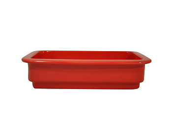 Гастроемкость 1/4 h= 65 мм. 265*162 мм. 1,7 л. фарфор красная Pillivuyt /1/ АКЦИЯ