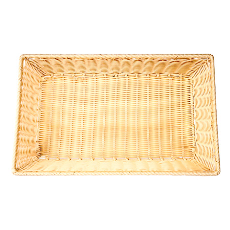 Корзина для хлеба прямоуг. 53*32,5*10 см. бежевая полиротанг MGprof /1/6/ АКЦИЯ