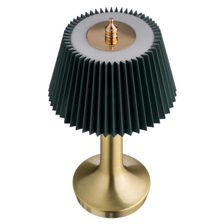 Лампа настольная d=13,5 см. h=26,5 см. 3 цвета, сенсорная регулировка яркости, нерж., зеленая LED PINE MGline /1/20/