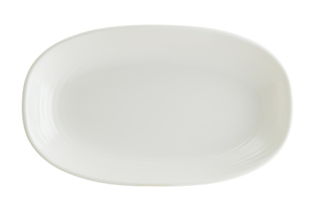 Блюдо овальное 240*140 мм. Белый Луп узкая полоска Bonna /1/12/1164/