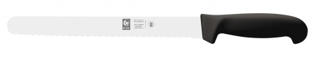 Нож для нарезки 250/400 мм. с волн. кромкой, черный PRACTICA Icel /1/6/ АКЦИЯ