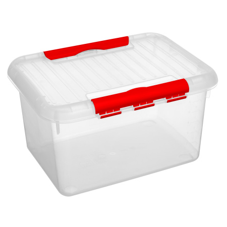 Контейнер для продуктов прямоуг.  8,0 л. 30*23*16,5 см. с красным зажимом MGprof /1/25/