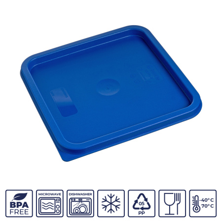 Крышка для контейнера для продуктов квадратная 230*230 мм. синяя, п/п (контейнер 76701, 76702) GP /1/12/
