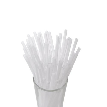 Трубочки кокт. 0,5*21 см. 1000 шт/уп. гофрир. прозрачные в ПВХ коробе /1/8/ АКЦИЯ