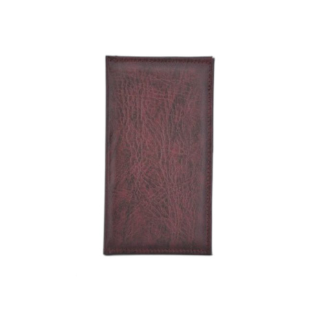 Папка для счетов 22*11см 2-х стор. кож.зам.бордо /1/ Под заказ