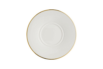 Блюдце d=120 мм. Золотая линия, форма Нит, тонкий край Bonna /1/6/