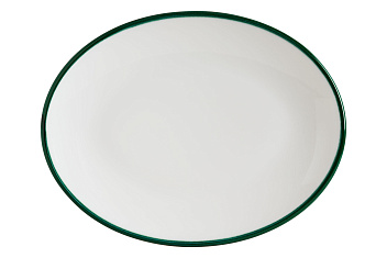Блюдо овальное 310*240 мм. Линеа Зеленый, форма Мув Bonna /1/6/582/