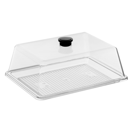 Крышка 27*21 см. h=9 см. поликарбонат, прозрачная (поднос 76859,76843,76851) GP /1/12/