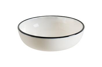 Салатник d=140 мм. 350 мл. h=50 мм. штабелир. Линеа Черный, форма Хюгге Bonna /1/12/