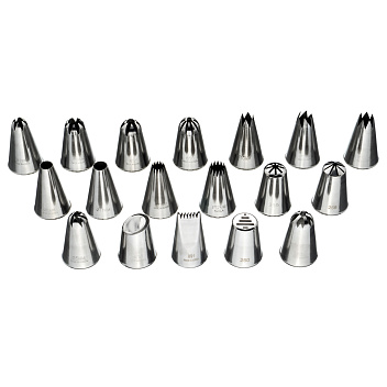 Набор кондитерских насадок 18 шт нерж. для декора тортов, пирожных и других конд. изделий №1 /1/