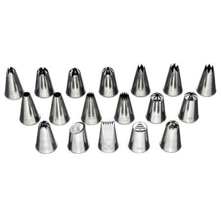 Набор кондитерских насадок 18 шт нерж. для декора тортов, пирожных и других конд. изделий №1 /1/