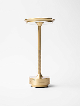 Лампа настольная d=13 см. h=27,5 см. 3 цвета, сенсорная регулировка яркости, алюм., золот. LED HIGH-TECH MGline /1/20/