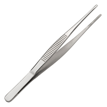 Щипцы (пинцет) 16 см. прямые, нерж. MGsteel /1/100/