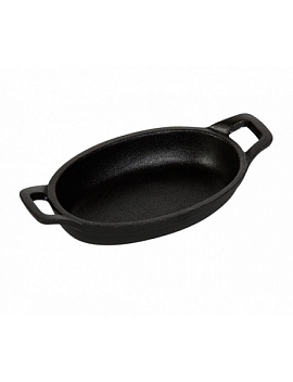 Сковорода порц. 15,5*9,5 см. h=3 см. чугун. с 2 ручками /1/ Сковорода порц. 15,5*9,5 см. h=3 см. чугун. с 2 ручками /1/