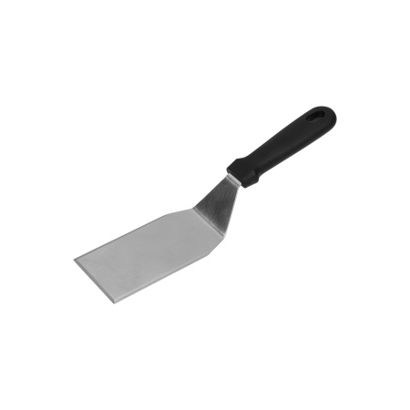 Лопатка 29 см. изогнутая раб. часть 13*7 см. нерж. с пластик. ручкой /1/