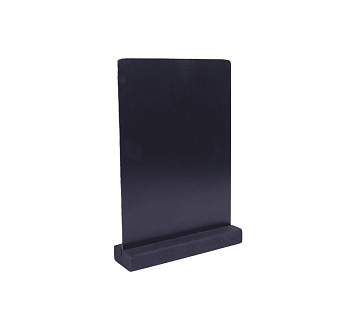 Табличка 150*210 мм. А5 меловая вертикал. тейбл тент, на дерев. подставке черная /1/10/ АКЦИЯ