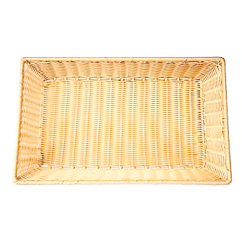 Корзина для хлеба прямоуг. 53*32,5*10 см. бежевая полиротанг MGprof /1/6/