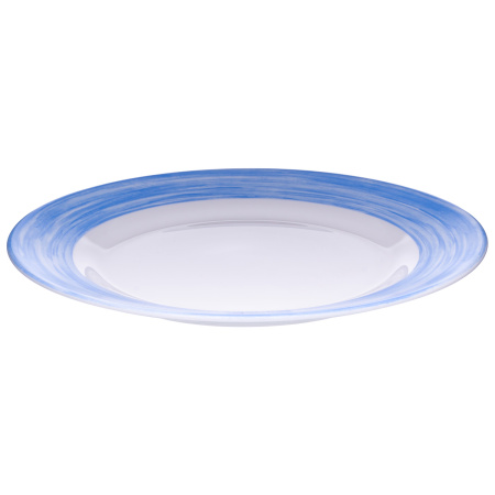 Тарелка d=254 мм. голубой край Браш /1/6/24/ АКЦИЯ